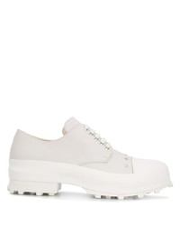 weiße beschlagene Leder Derby Schuhe von CamperLab