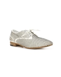 weiße beschlagene Leder Oxford Schuhe von Marsèll