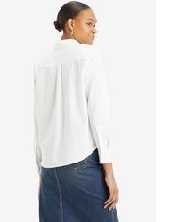 weiße bestickte Bluse mit Knöpfen von Levi's