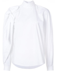 weiße bestickte Bluse von DELPOZO