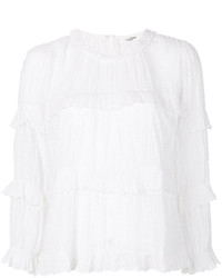 weiße bestickte Bluse von Etoile Isabel Marant