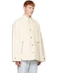 weiße bestickte Daunenjacke von Wooyoungmi