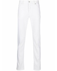 weiße bestickte Jeans von Brioni
