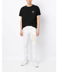 weiße bestickte Jeans von Ksubi