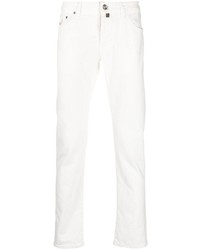 weiße bestickte Jeans von Jacob Cohen
