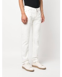 weiße bestickte Jeans von Jacob Cohen