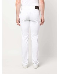 weiße bestickte Jeans von Brioni