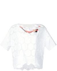 weiße Bluse mit Blumenmuster von Antonio Marras