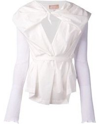 weiße Bluse mit Knöpfen mit Ausschnitten von Vivienne Westwood
