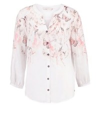 weiße Bluse mit Knöpfen mit Blumenmuster von Cream