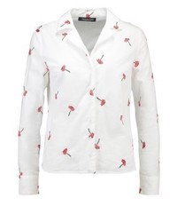 weiße Bluse mit Knöpfen mit Blumenmuster von Fashion Union