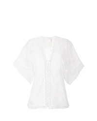 weiße Bluse mit Knöpfen von Chloé