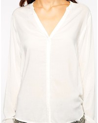 weiße Bluse mit Knöpfen von Esprit