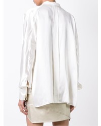weiße Bluse mit Knöpfen von Alexandre Vauthier
