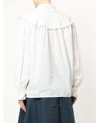 weiße Bluse mit Knöpfen von Alexa Chung