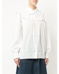 weiße Bluse mit Knöpfen von Alexa Chung