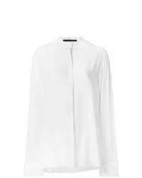weiße Bluse mit Knöpfen von Haider Ackermann