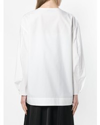 weiße Bluse mit Knöpfen von Maison Flaneur