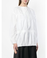 weiße Bluse mit Knöpfen von Maison Flaneur