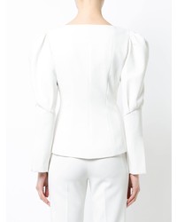 weiße Bluse mit Knöpfen von Christian Siriano