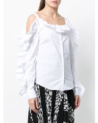 weiße Bluse mit Knöpfen von Sara Roka