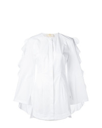 weiße Bluse mit Knöpfen von Sara Battaglia