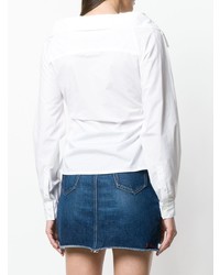 weiße Bluse mit Knöpfen von Frame Denim