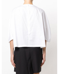 weiße Bluse mit Rüschen von Comme des Garcons