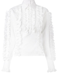 weiße Bluse mit Rüschen von Dolce & Gabbana