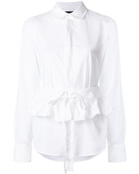 weiße Bluse mit Rüschen von Dsquared2