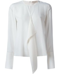 weiße Bluse mit Rüschen von Emilio Pucci