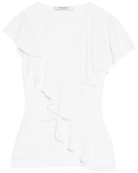 weiße Bluse mit Rüschen von Givenchy