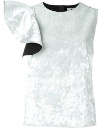 weiße Bluse mit Rüschen von MSGM