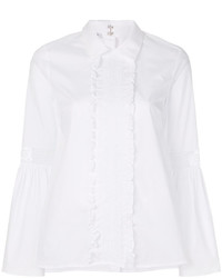 weiße Bluse mit Rüschen von P.A.R.O.S.H.