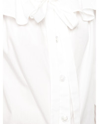 weiße Bluse mit Rüschen von Marc Jacobs