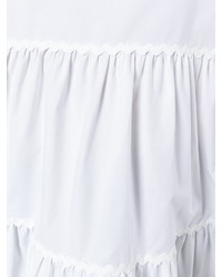 weiße Bluse mit Rüschen von MM6 MAISON MARGIELA