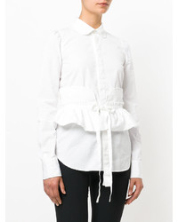 weiße Bluse mit Rüschen von Dsquared2