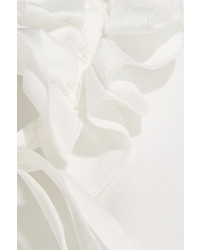 weiße Bluse mit Rüschen von Sonia Rykiel
