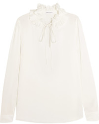 weiße Bluse mit Rüschen von Sonia Rykiel
