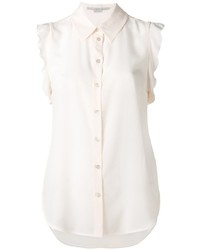 weiße Bluse mit Rüschen von Stella McCartney