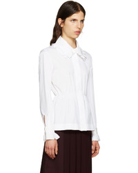 weiße Bluse mit Rüschen von Fendi