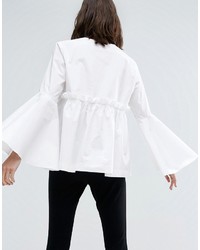 weiße Bluse mit Rüschen von Asos