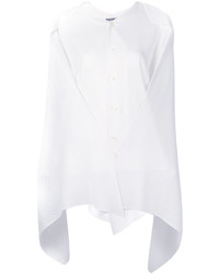 weiße Bluse von Issey Miyake