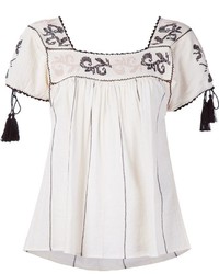 weiße Bluse von Ulla Johnson