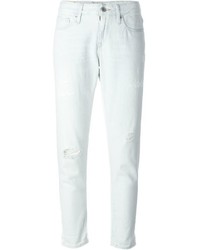 weiße Boyfriend Jeans mit Destroyed-Effekten von Levi's