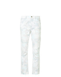 weiße Camouflage enge Jeans