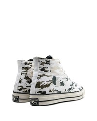 weiße Camouflage hohe Sneakers von Converse