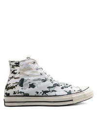 weiße Camouflage hohe Sneakers von Converse