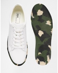 weiße Camouflage Turnschuhe von Asos