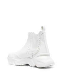 weiße Chelsea Boots aus Leder von Comme Des Garçons Tricot